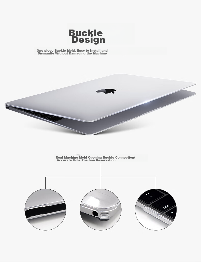 Защитный чехол DiYiGongFang для MacBook Air 13/13.3 дюймов M1 (A2179), ультратонкий, кристально прозрачный, с защитной пленкой для клавиатуры и заглушками