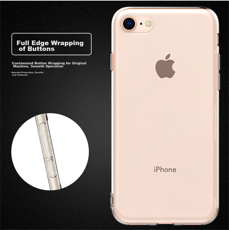 Чехол для iPhone 7 Plus/8 Plus ESCAPE, прозрачный, силиконовый, противоударный, простой стиль