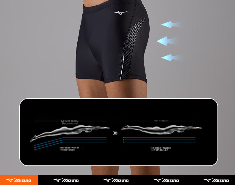Мужские плавки MIZUNO B1131, профессиональные, быстросохнущие, хлоростойкие, черные, размер L