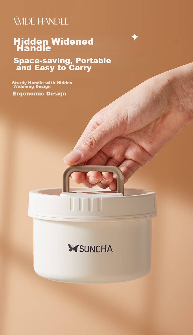 Контейнер для еды Suncha, нержавеющая сталь 316L, 2 слоя, 1 л + термосумка, подходит для офисных работников, студентов, микроволновой печи