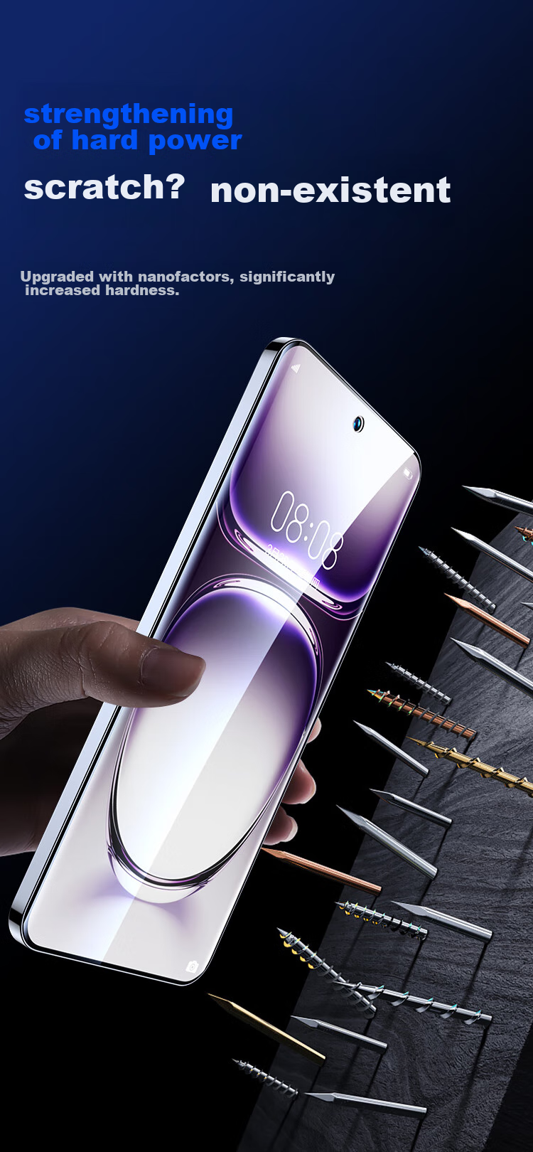 Защитная гидрогелевая пленка BIAZE для OPPO Reno12 / Reno12 Pro, полное покрытие, противоударная, антиотпечатки
