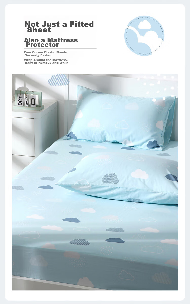 Наматрасник Dohia Pure Cotton, 150x200 см, из 100% хлопка, защитный, для кровати 1.5м