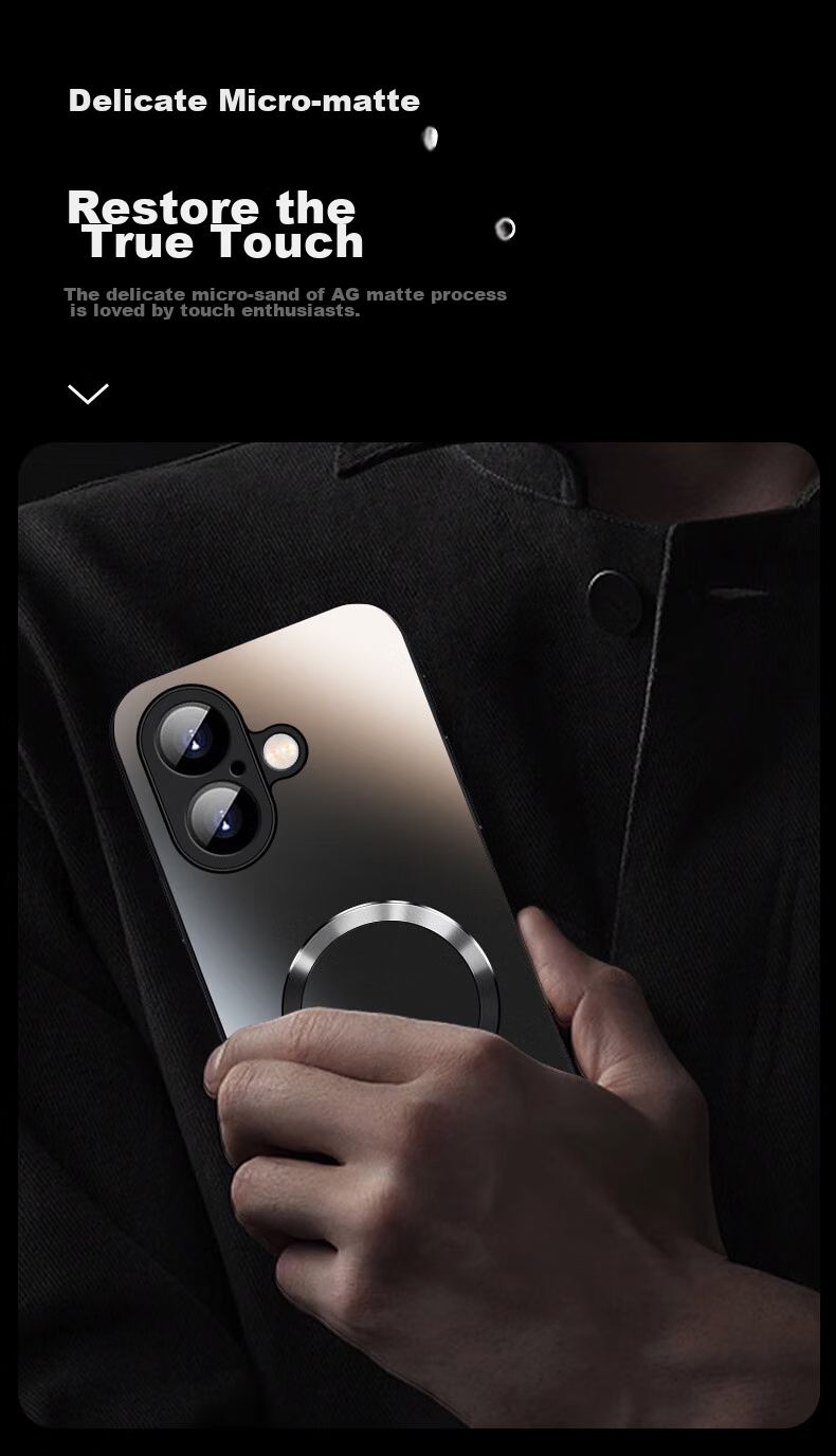 Чехол NEYAA AG Frosted для iPhone 16, совместимый с MagSafe, ультратонкий, полнозащитный, противоударный, синий сапфир