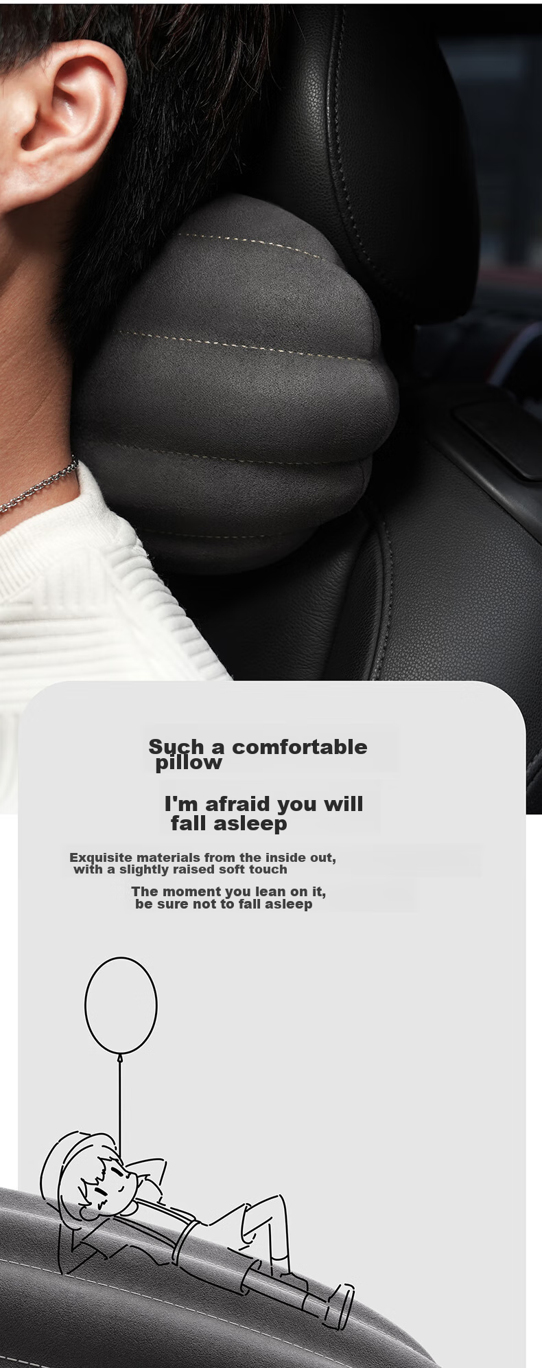 Подушка под голову для автомобиля bbdd, подушка для шеи в автомобиль, подушка для комфорта в машине из пены с эффектом памяти, простой дизайн, кофейно-серый