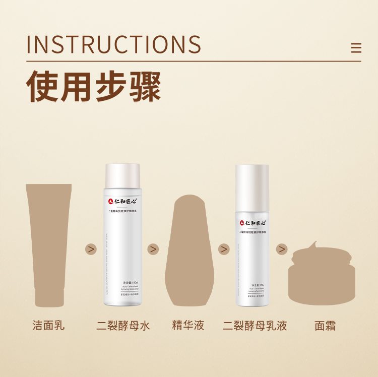 药都仁和 二裂酵母精华乳液女 匠心补水保湿 清爽不油腻 水乳收缩毛孔紧致肌肤化妆品 男女士通用120g