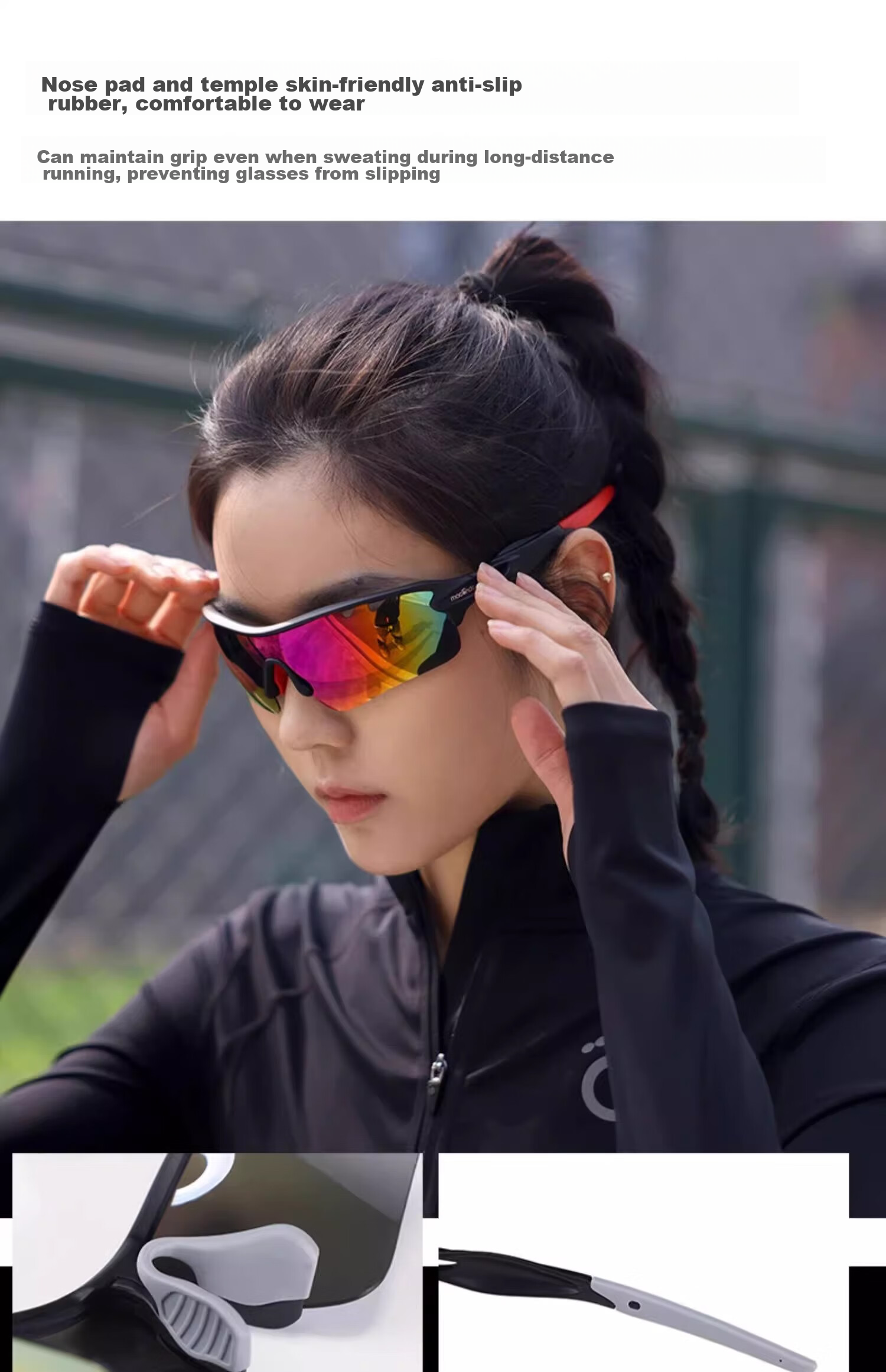 Солнцезащитные очки Macondo Polarized, для спорта и бега, фотохромные линзы, Mercury, один размер