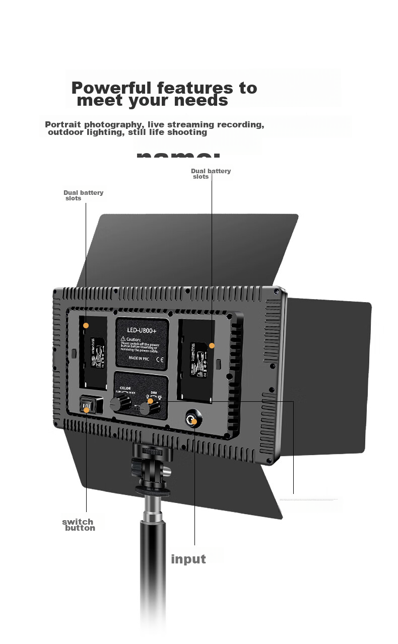 Светодиодный заливающий свет SOMITA ST-800, 800LED, 3200-5600K, для видеосъемки, фотостудии, стриминга