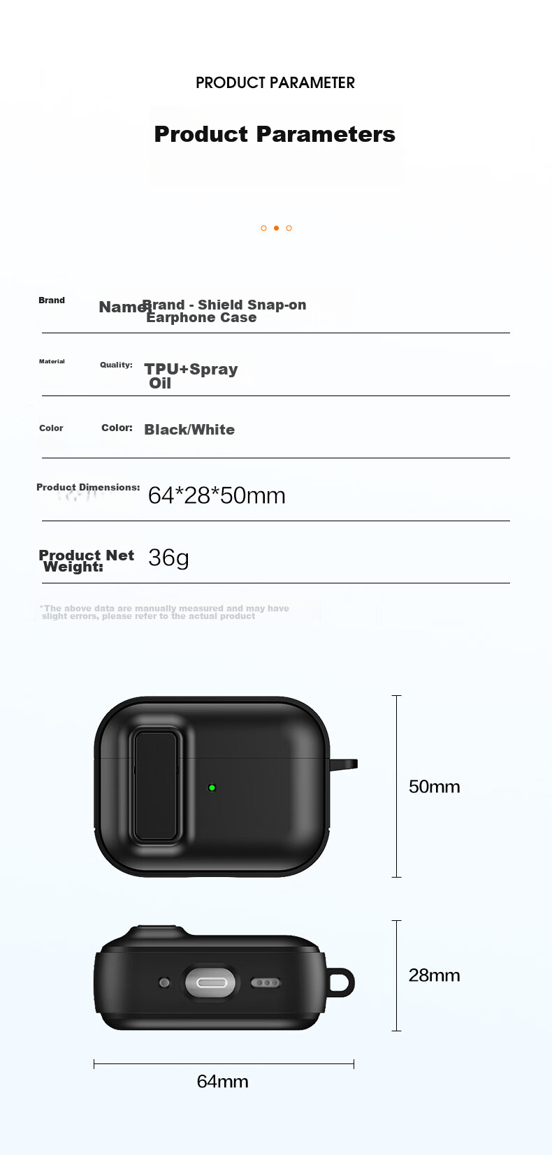 Защитный чехол PISEN для Apple AirPods Pro 2-го поколения, противоударный, с защитой от потери, белый