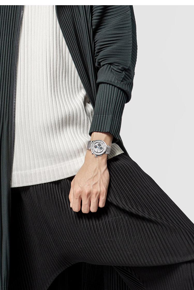 Мужские часы ISSEY MIYAKE SILAY001, 43 мм, черный циферблат, стальной ремешок, кварцевый механизм