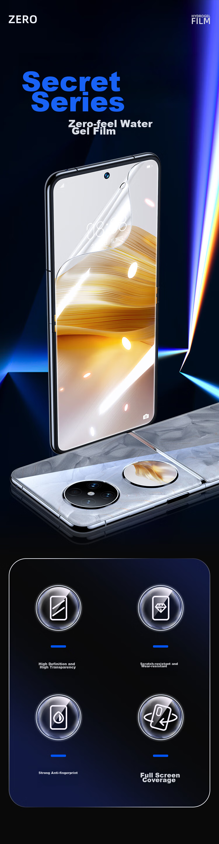 Защитная гидрогелевая пленка для Huawei Pocket 2