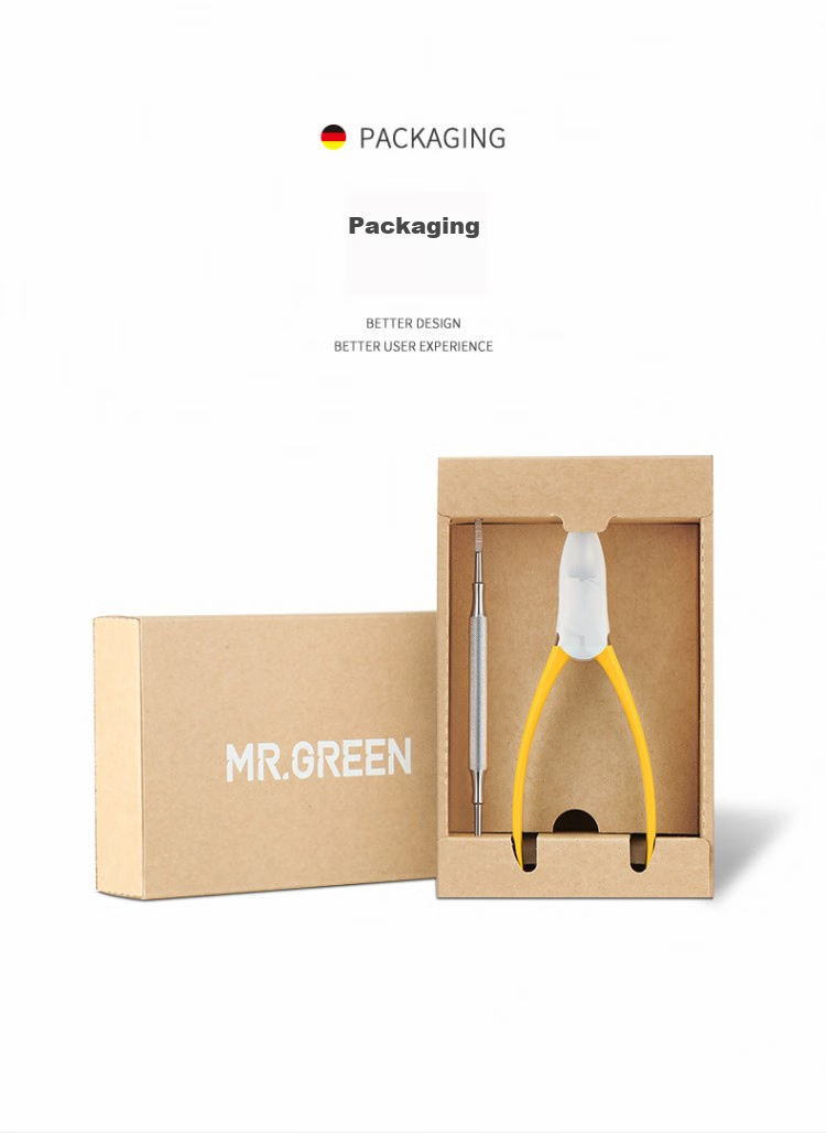 MR.GREEN Специализированные кусачки для вросших ногтей, Германия, педикюрный нож, триммер для ногтей MR-1036OR-plus
