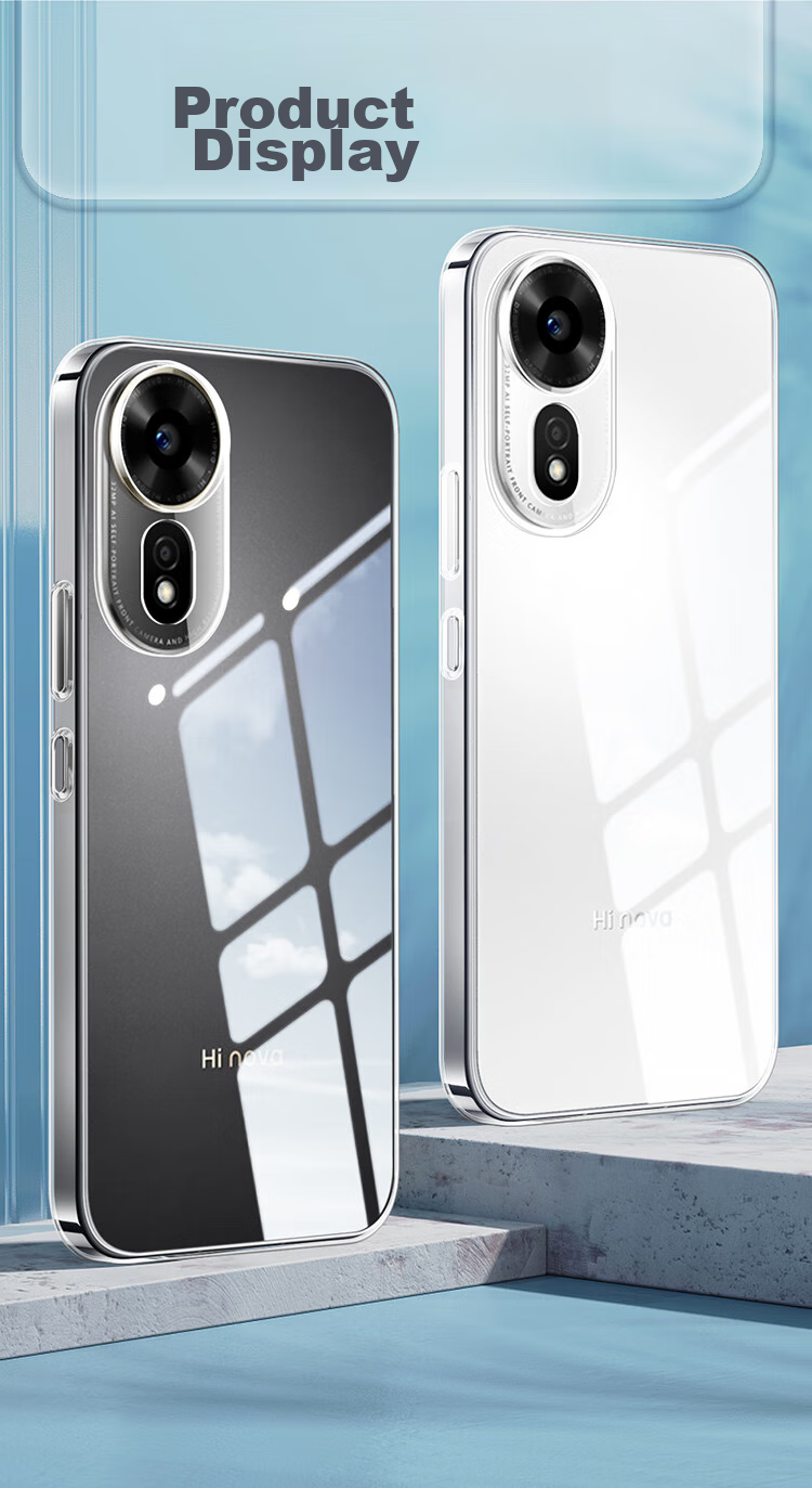 Чехол Freeson для Huawei Hi Nova 12 SE, противоударный, прозрачный, с кольцом-держателем и ремешком