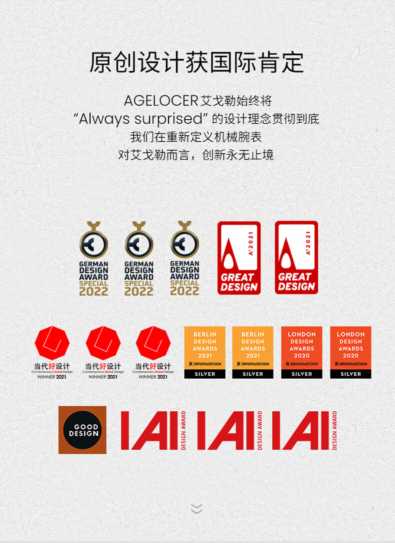 艾戈勒（AGELOCER）手表女月相系列时尚石英女表生日礼物 礼盒包装送女友妇女节礼物