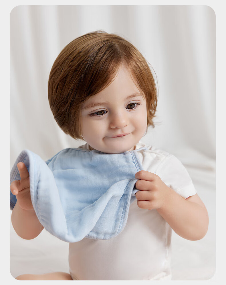 Детские пеленки Babycare из чистого хлопка, 6-слойные, размер 30x30 см, цвет "Гавайское небо" (5 шт.)