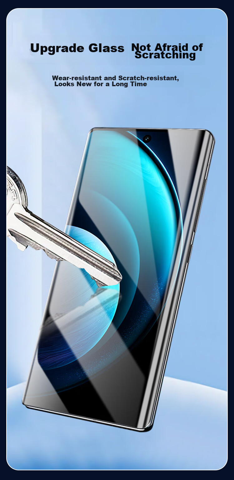 Защитное стекло KOOLIFE для Vivo X100/Pro/sPro/X100Ultra, полноэкранное, ультратонкое, HD, защита от падений и отпечатков пальцев
