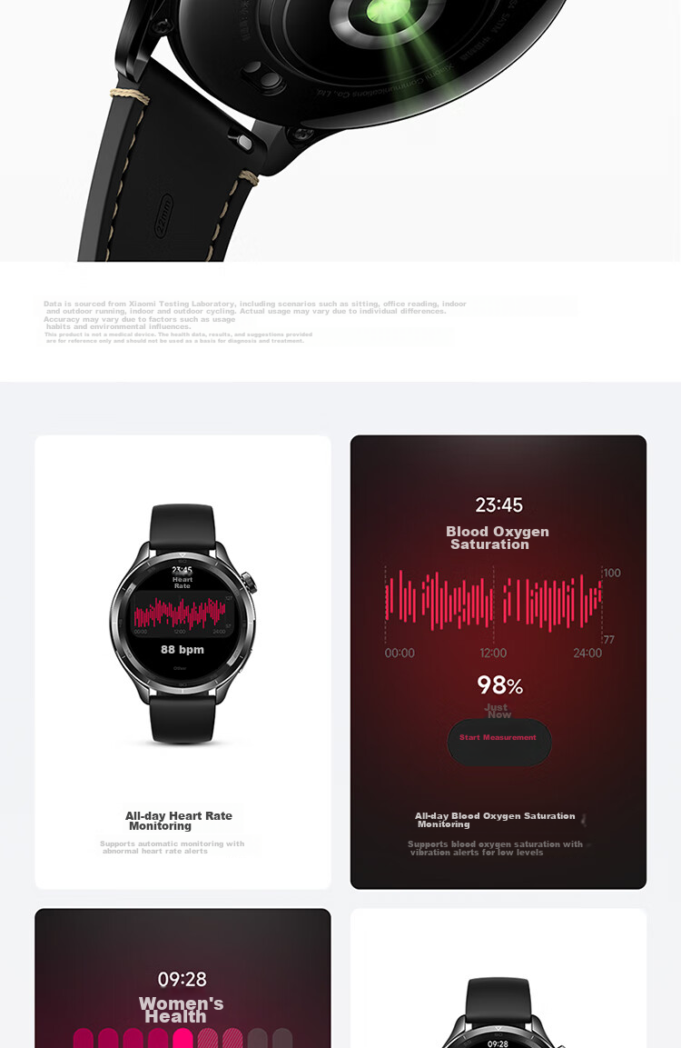 Умные часы Xiaomi Watch S4, черный, с измерением кислорода в крови и NFC