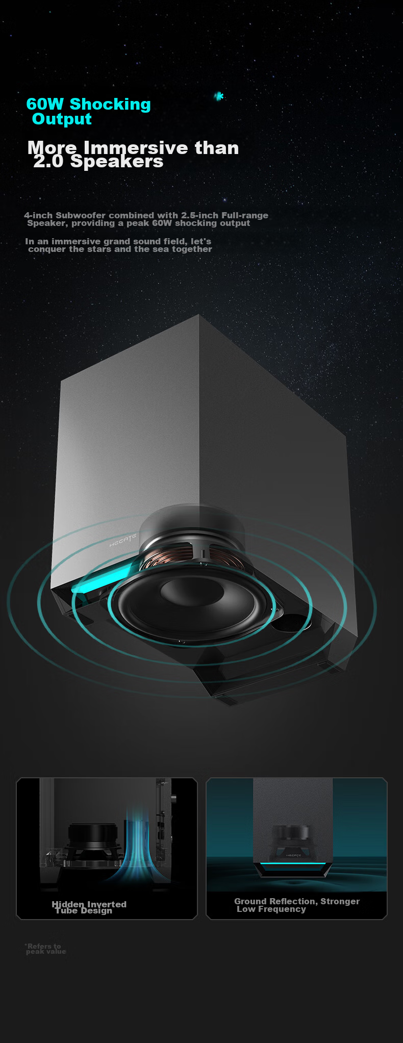 Игровые колонки 2.1 с Bluetooth