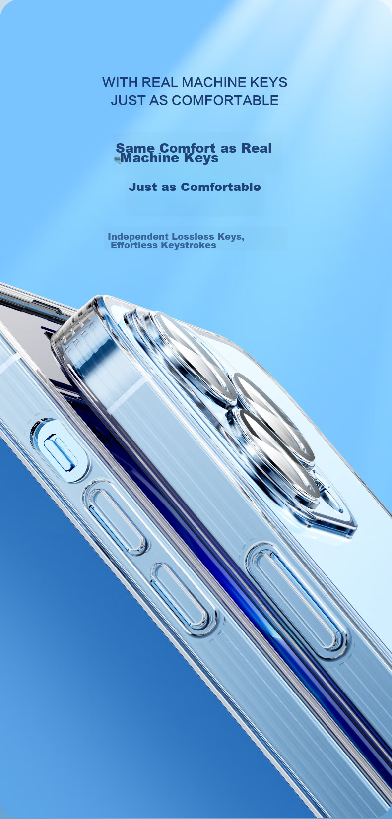 Чехол PISEN для iPhone 14 Pro Max, ультратонкий, противоударный, прозрачный