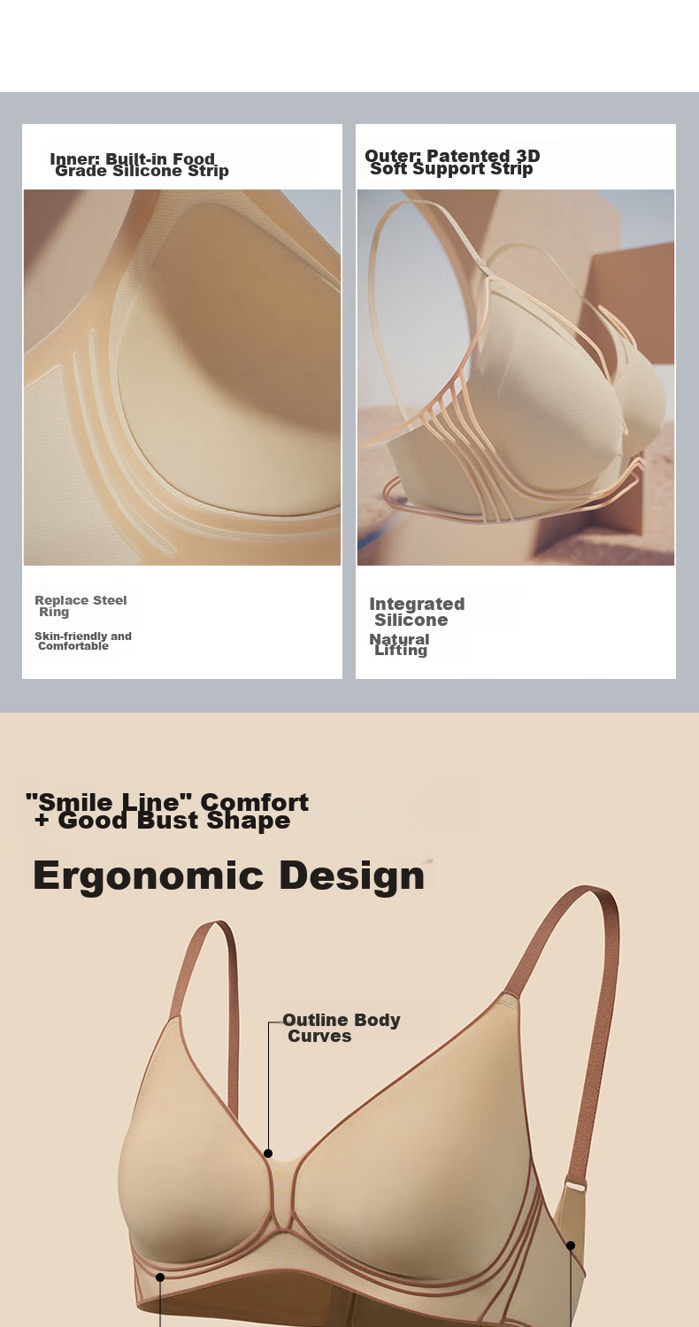 Бюстгальтер NEIWAI 3D Smile Soft Support, бесшовное женское нижнее белье, беспроводной комфортный бра без чашек