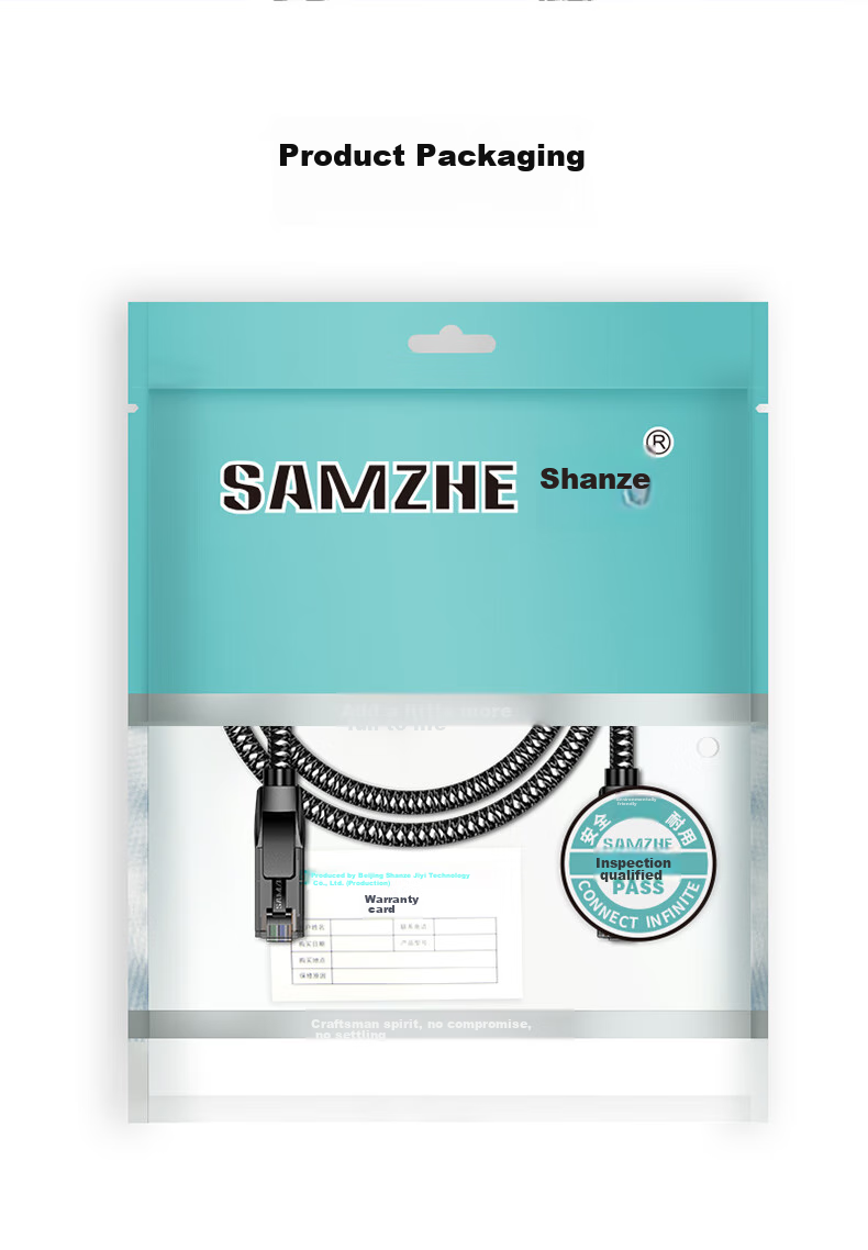 Сетевой кабель SAMZHE Cat6A Ethernet, 2 метра, чистая медь, 10 Гбит/с, патч-корд для домашнего компьютера, сетевое подключение, 8-жильный витой кабель, совместимый с 2.5G Gigabit, MWD6A020