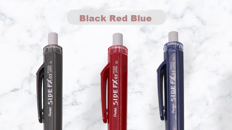 Механический карандаш Pentel PD255, 0.5 мм, черный, для студентов, с ластиком
