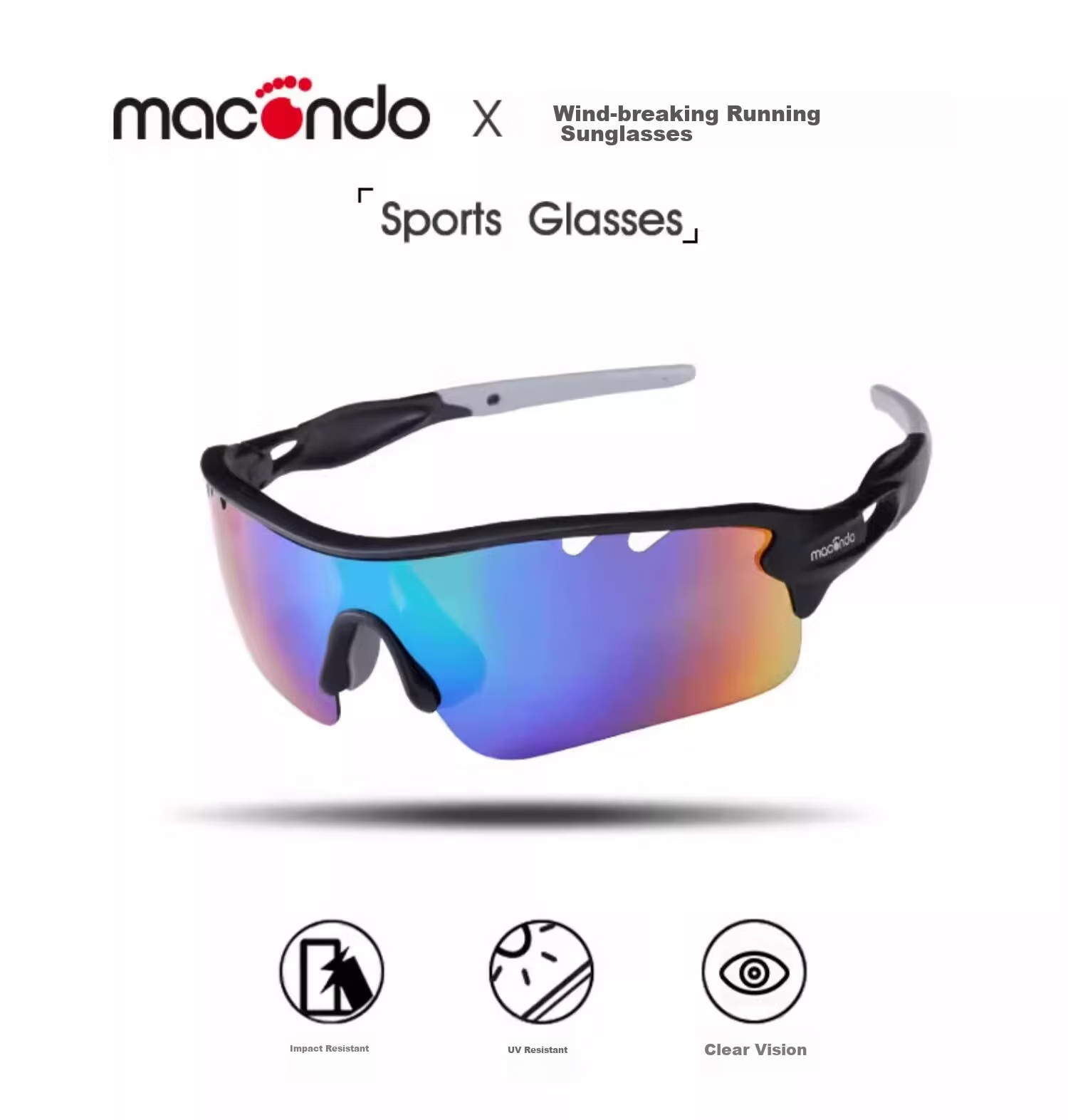 Солнцезащитные очки Macondo Polarized, для спорта и бега, фотохромные линзы, Mercury, один размер