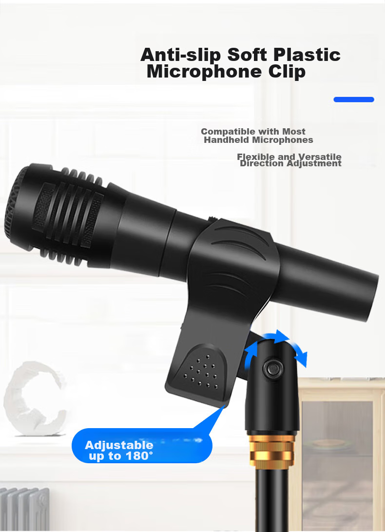 Микрофон NINTAUS HY-DS13S для прямой трансляции, караоке, записи, проводной металлический кронштейн, настольный штатив с круглым основанием