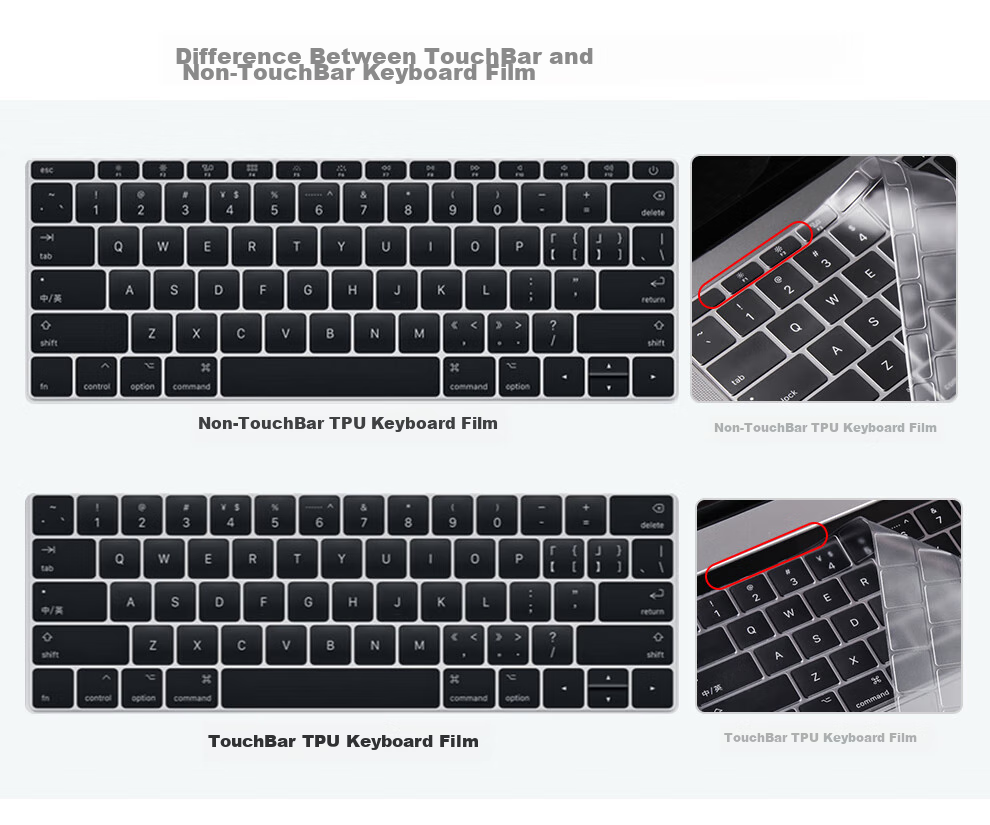 Защитная пленка для клавиатуры Jichuan Apple MacBook Air 13.3 дюйма, A1466/A1369, ультратонкая, прозрачная, водонепроницаемая, пылезащитная
