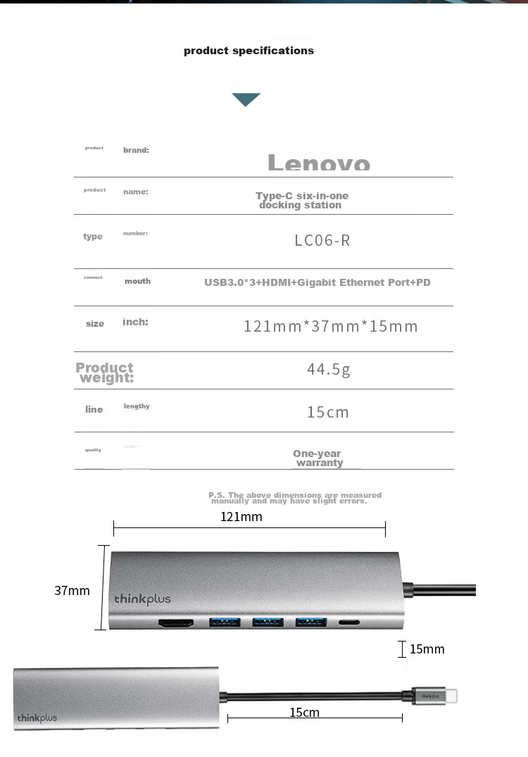 Адаптер-хаб ThinkPad Lenovo Type-C