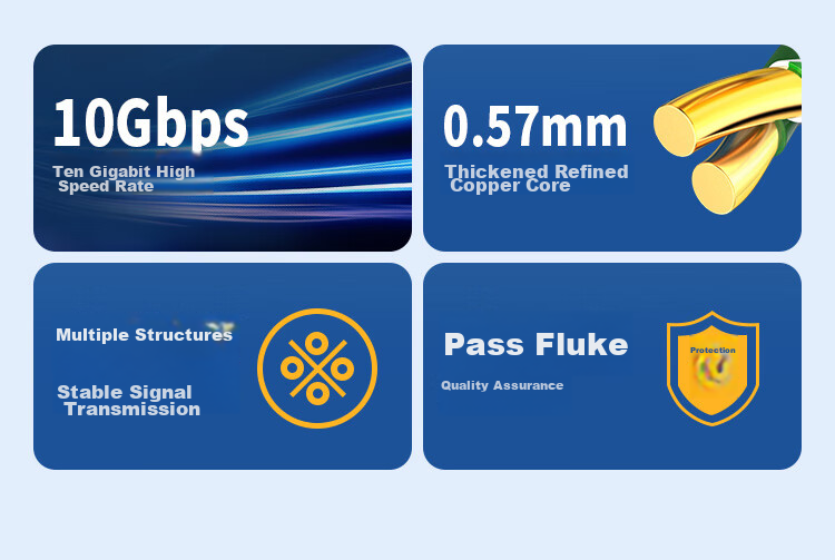 Кабель Ethernet CHOSEAL Cat6A, неэкранированный, 10 Гбит/с, чистая медная жила, 25 метров, оранжевый