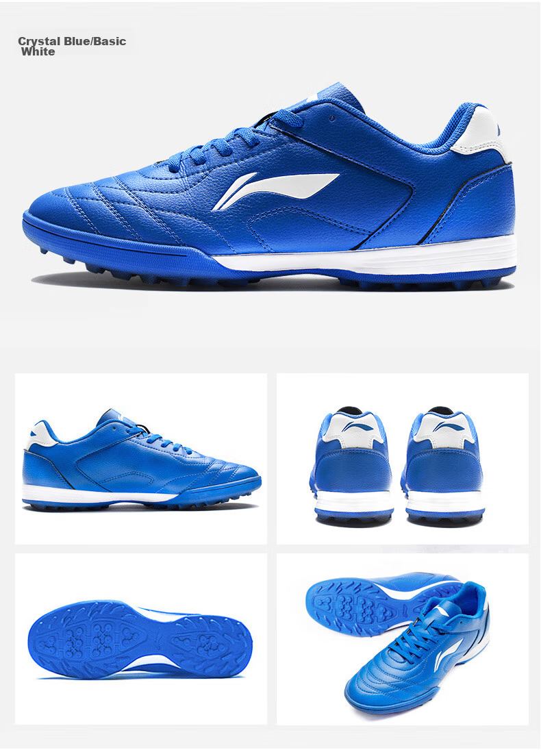 Футбольные бутсы Li-Ning для мужчин и женщин, с шипами TF для искусственного газона, профессиональные соревновательные и тренировочные бутсы для взрослых, подростков, школьников и детей, зеленые, размер 43