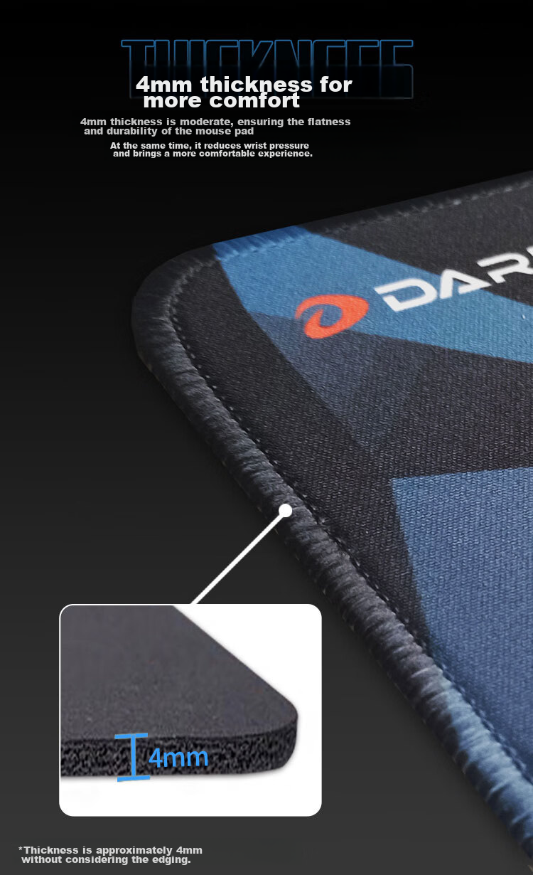 Игровой коврик для мыши DAREU Space, большой, гладкий, утолщенный, с замком по краю, для компьютера и офиса, 1200x600x4 мм