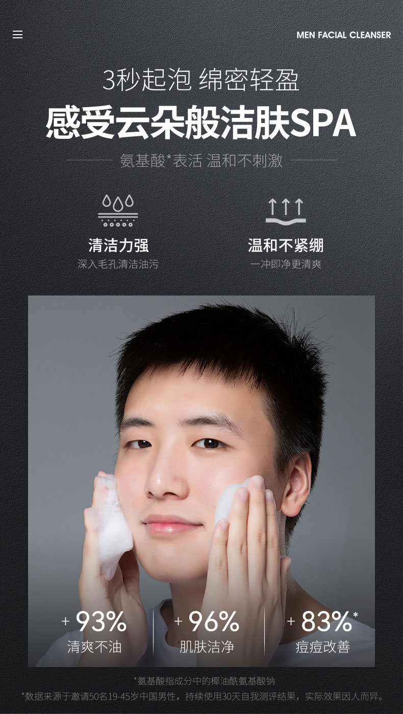 仁和匠心植物复合洗面奶 男女士除螨控油深层清洁保湿淡化痘印洁面乳150g 