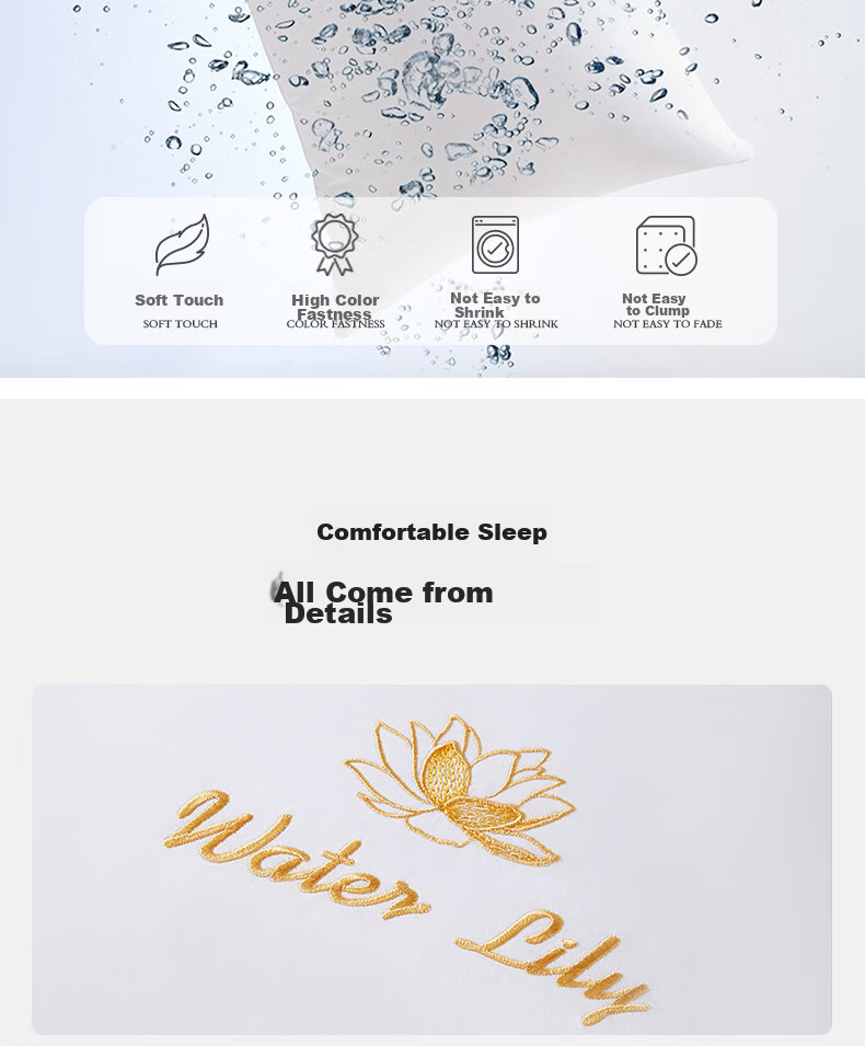 Подушка BEYOND Home Textile, 48*74 см, набор из 2 штук, с вышивкой, средняя, хлопок, полиэстер