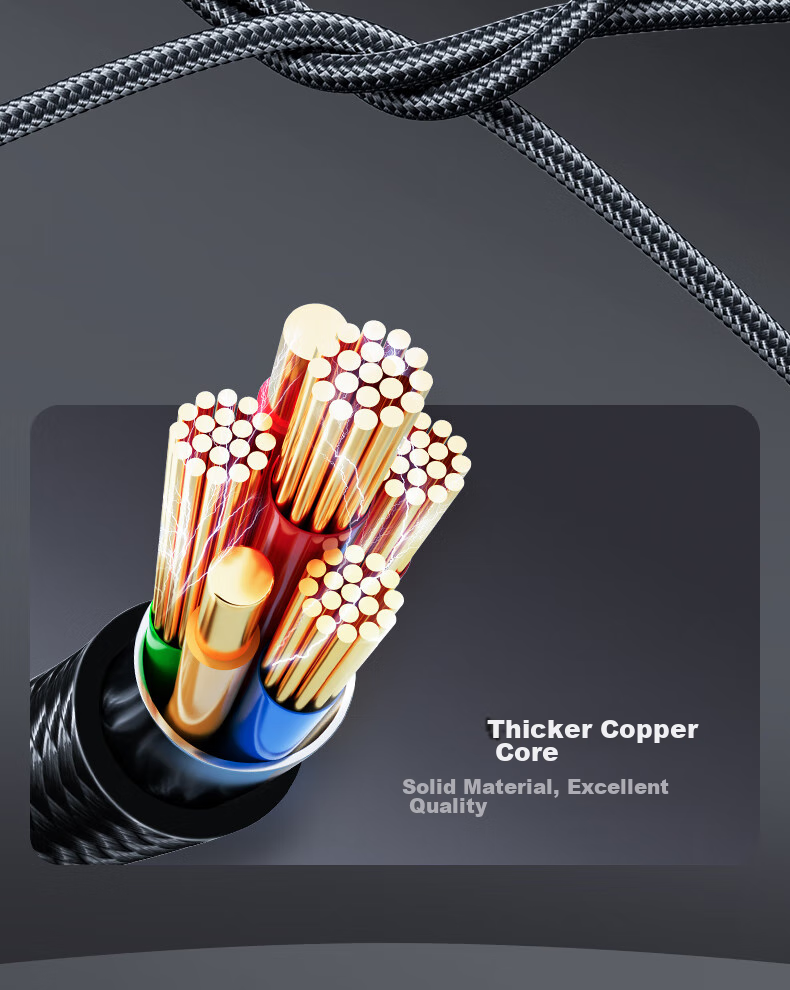 Кабель Nengshi для зарядки 3-в-1, Type-C, Lightning, Micro-USB, 1 метр, зеленый