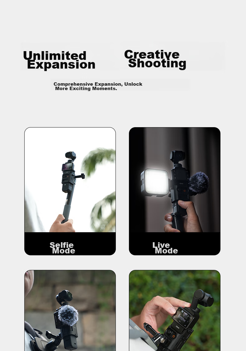 TELESIN Многофункциональная рамка для DJI Osmo Pocket 3, аксессуар для экшн-камеры, крепление, адаптер