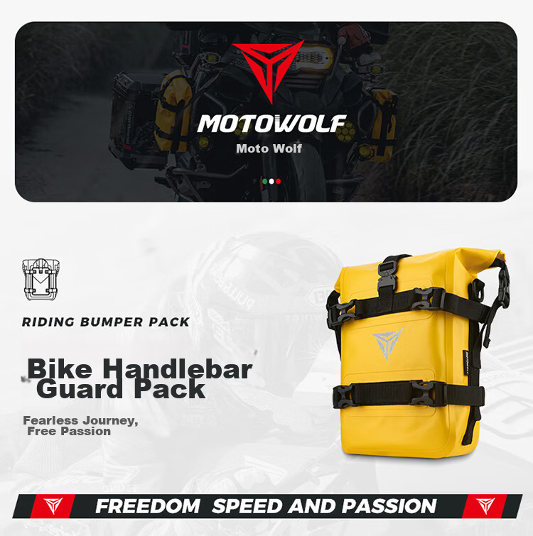 Водонепроницаемая сумка MOTOWOLF для мотоцикла, многофункциональная сумка на руль, боковая сумка для езды, сумка с быстрым отсоединением, мотоциклетное снаряжение