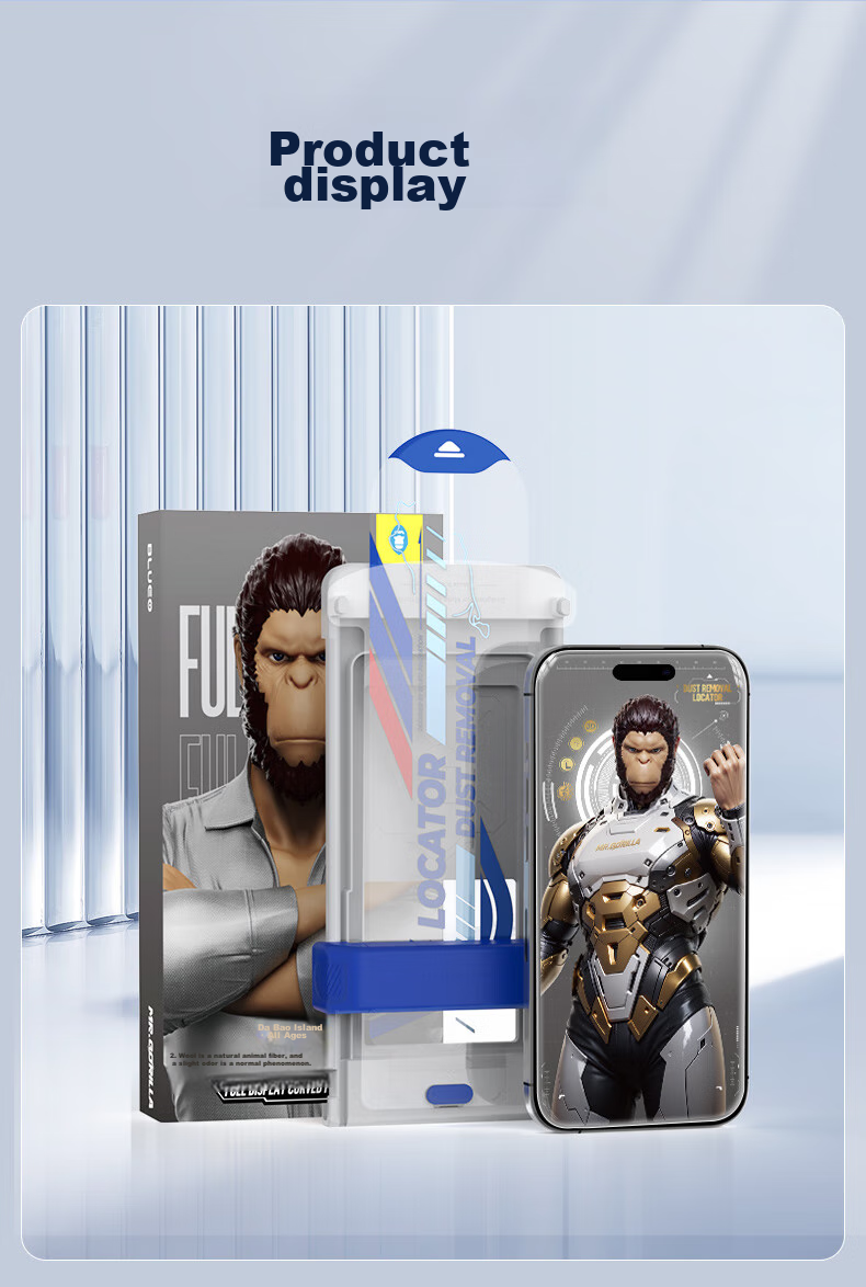 Защитное стекло BLUEO для iPhone 15 Pro Max, с AR-покрытием, защита от отпечатков пальцев и бликов