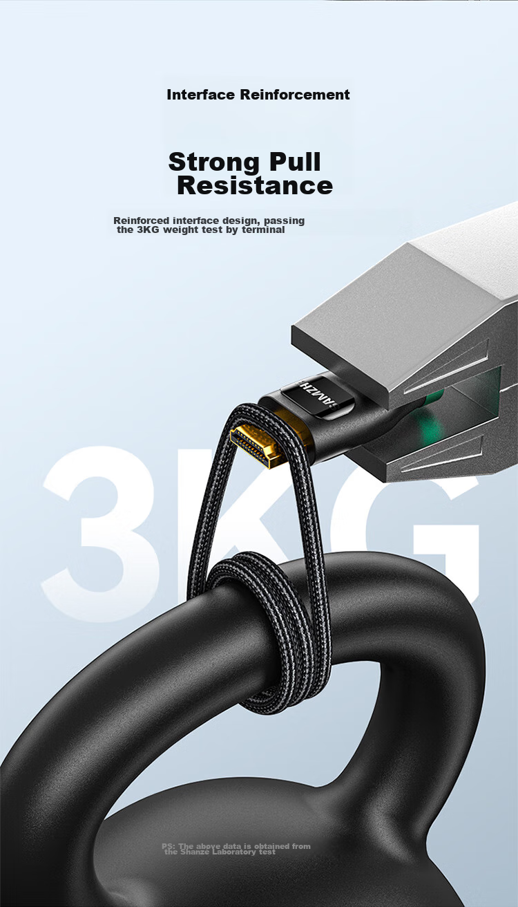 Кабель SAMZHE HDMI версии 2.0, цифровой кабель высокой четкости 4K, 3D видеокабель, кабель для подключения ноутбука к телевизору, проектору, монитору, черный, 10 метров, BK-100