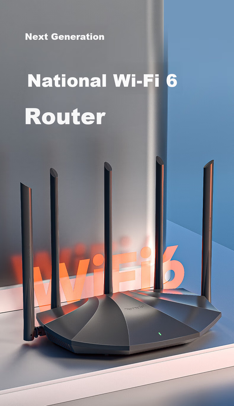 Wi-Fi роутер Tenda AX2 Pro, двухдиапазонный гигабитный беспроводной роутер WiFi 6, Mesh-система, игровой роутер