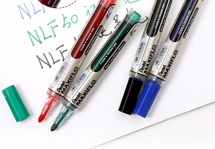 Маркер Pentel NLF50, на масляной основе, черный, 6 шт.