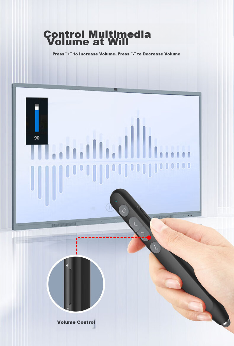 Ручка-презентер NORWII N20 BLE, сенсорная, многофункциональная, с Bluetooth, для учителей, черная
