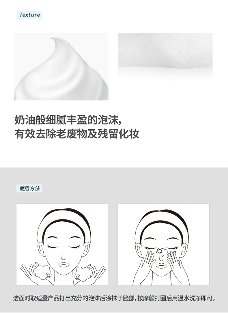 WONJIN EFFECT原辰透明质酸氨基酸洁面80ml温和清洁 军训男女学生敏感肌适用