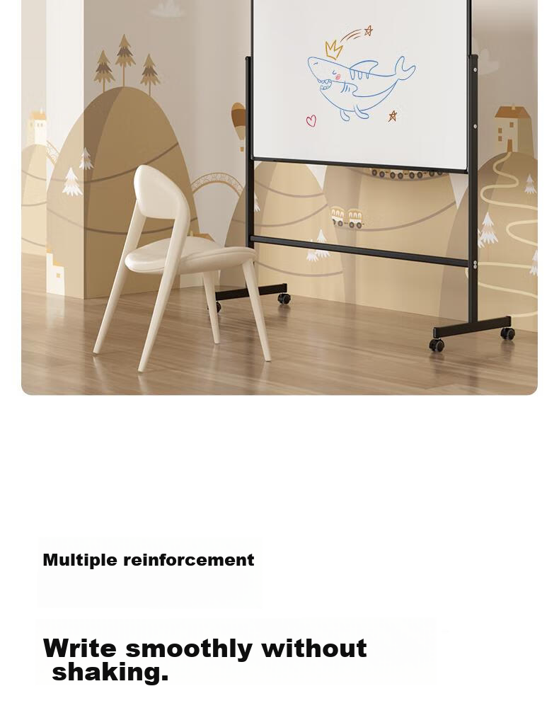 Мобильная магнитная доска Deli, 150x90 см, регулируемая высота, двусторонняя, для офиса и дома