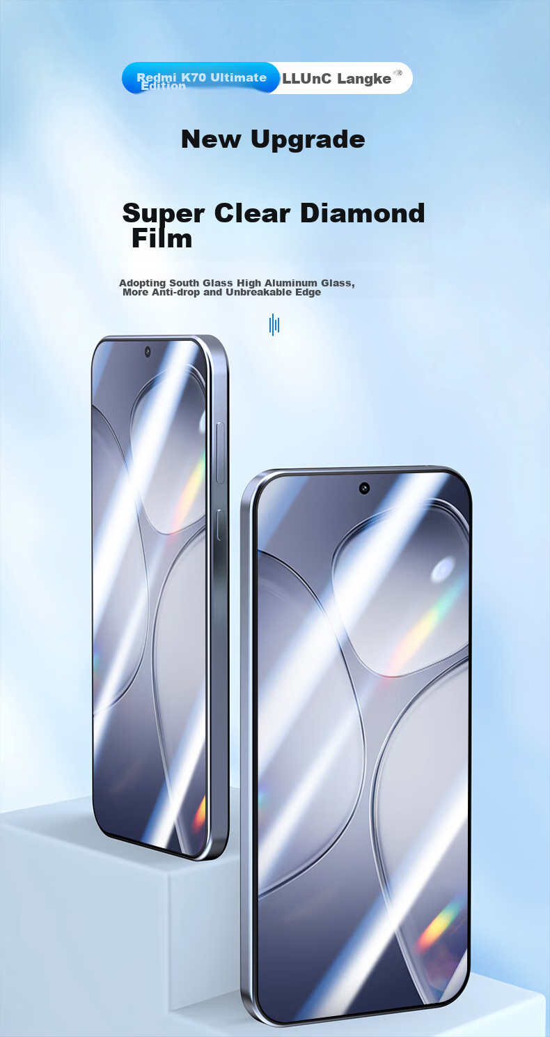 Защитное стекло LLUNC для Xiaomi Redmi K70 Ultra, закаленное, ультратонкое, полное покрытие, защита от падений и царапин