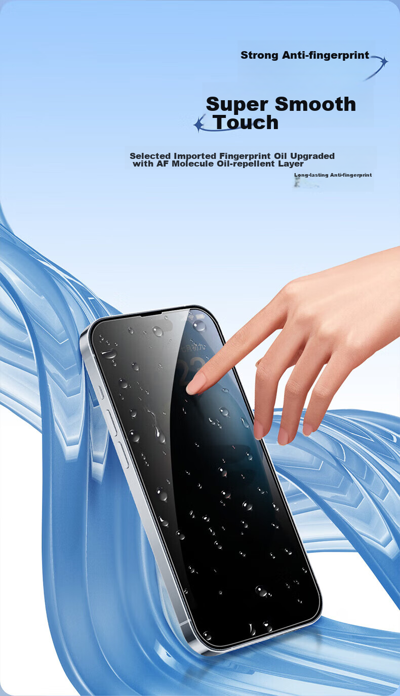 Защитное стекло ALittleFlower для Apple iPhone 16 Pro Max, антишпионское, противоударное, тонкое, полное покрытие