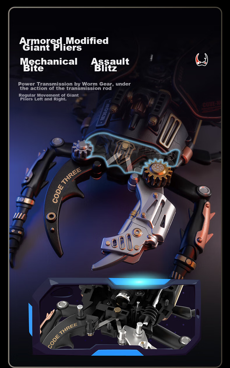 Механическая модель ROKR Strong Assault Giant Shovel Armor, конструктор для сборки, игрушка для детей, подарок на Новый год, День святого Валентина для мальчиков
