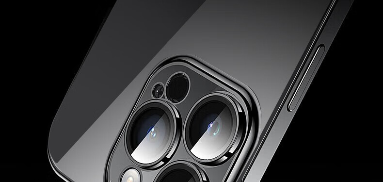 Противоударный чехол Hongzhuo для Apple iPhone 16 Pro Max, прозрачный, с защитой камеры, ультратонкий, серебристый