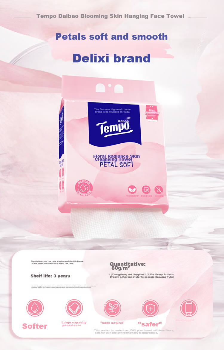 TEMPO Бумажные полотенца для лица, 160 шт., XL, одноразовые, ультрамягкие, для ухода за кожей, для младенцев