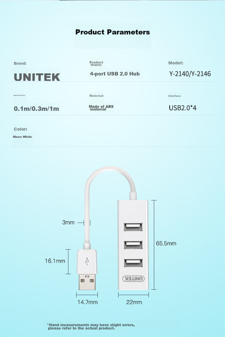 USB-хаб UNITEK, 4 порта